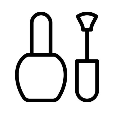 makyaj ince çizgi vektör simge