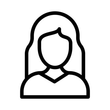 ince hat kız simge vektör