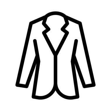 ceket ince çizgi vektör simge