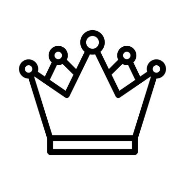 Kraliçe ince çizgi vektör simge