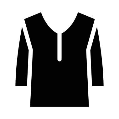 düz bez glif simge vektör