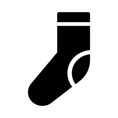 düz bez glif simge vektör