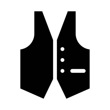 düz ceket glif simge vektör