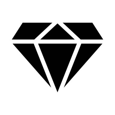 düz mücevher glif simge vektör