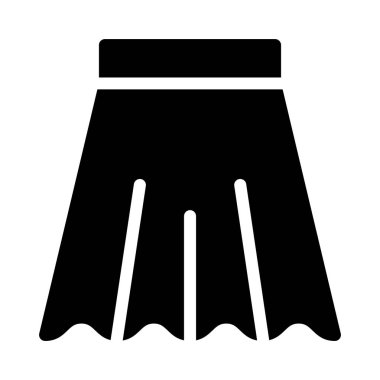 düz bez glif simge vektör