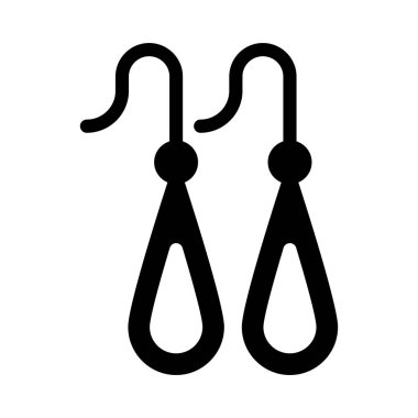 düz mücevher glif simge vektör