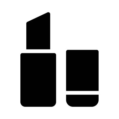 makyaj glif düz vektör simge