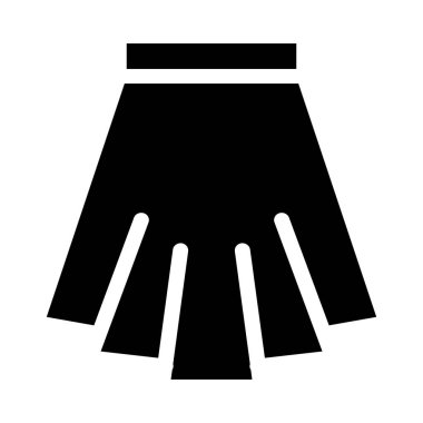 düz bez glif simge vektör