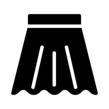 düz bez glif simge vektör