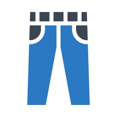 Pantolon glif renk vektör simgesi