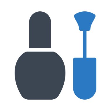 makyaj glif renk vektör simge