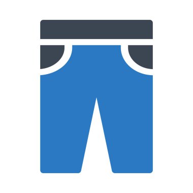 Pantolon glif renk vektör simgesi