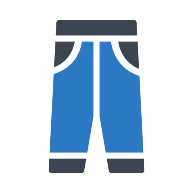 Pantolon glif renk vektör simge