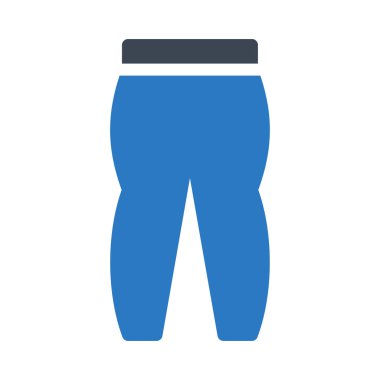 Pantolon glif renk vektör simgesi