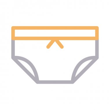 iç çamaşırı renk çizgi vektör simgesi