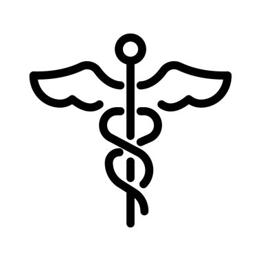 Tıbbi ince çizgi vektör simgesi