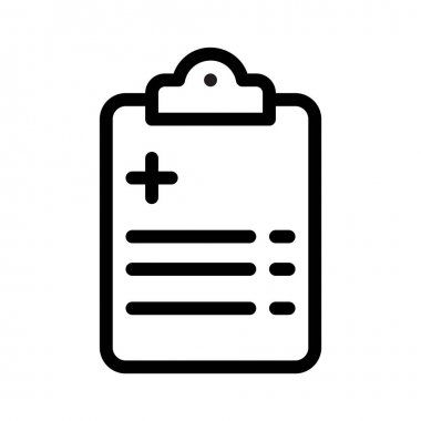 Tıbbi ince çizgi vektör simgesi