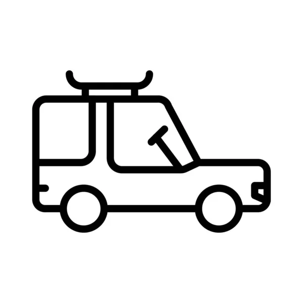 Vehicle Thin Line Vector Icon — Stock Vector