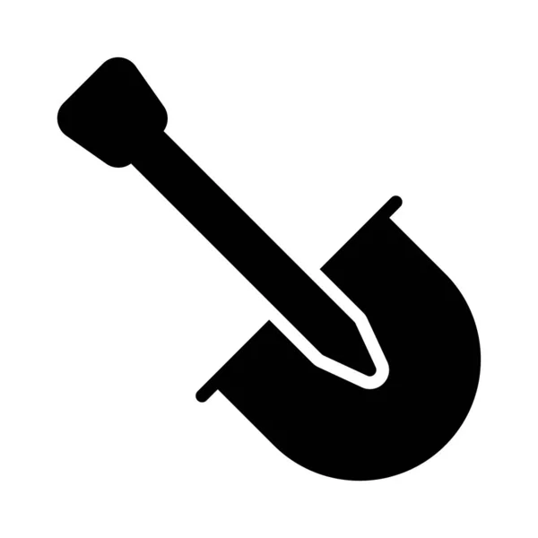 Pik Glyphen Flache Vektor Symbol — Stockvektor