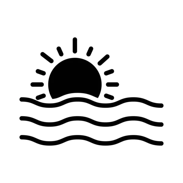 Иконка Морского Глифа — стоковый вектор