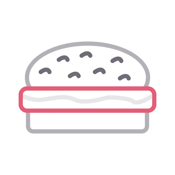 Fast Food Colour Line Vector Icon — Stock Vector