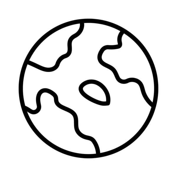 Planet Thin Line Vector Icon — Stock Vector