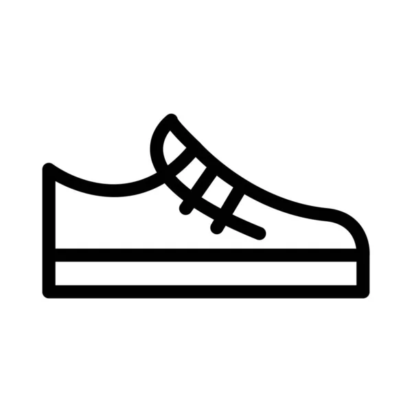 Zapatilla Delgada Línea Vector Icono — Vector de stock