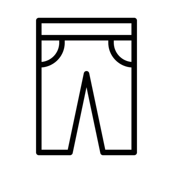 Pant Dunne Lijn Vector Pictogram — Stockvector