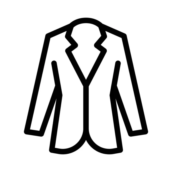 Kabát Vékonyvonal Vektor Ikon — Stock Vector