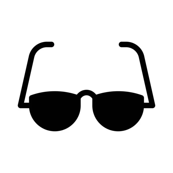 Szemüveg Karakterjel Lapos Vektor Ikon — Stock Vector