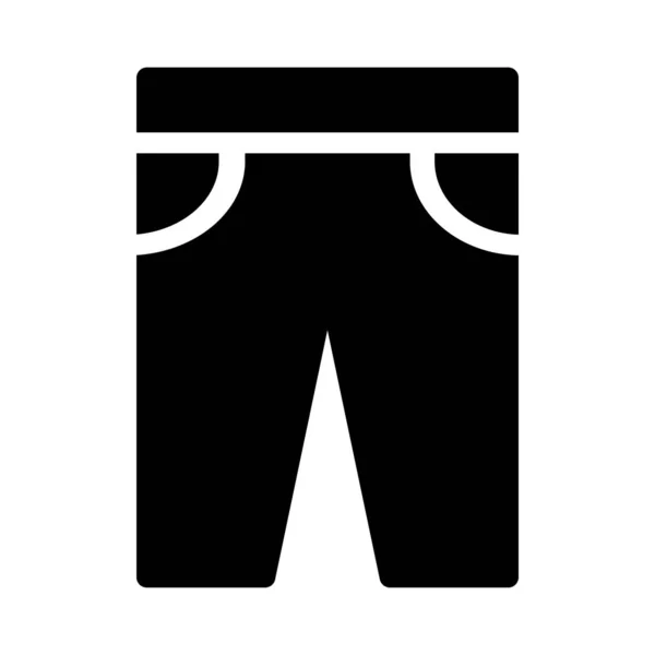 Pantalón Glifo Plano Vector Icono — Vector de stock