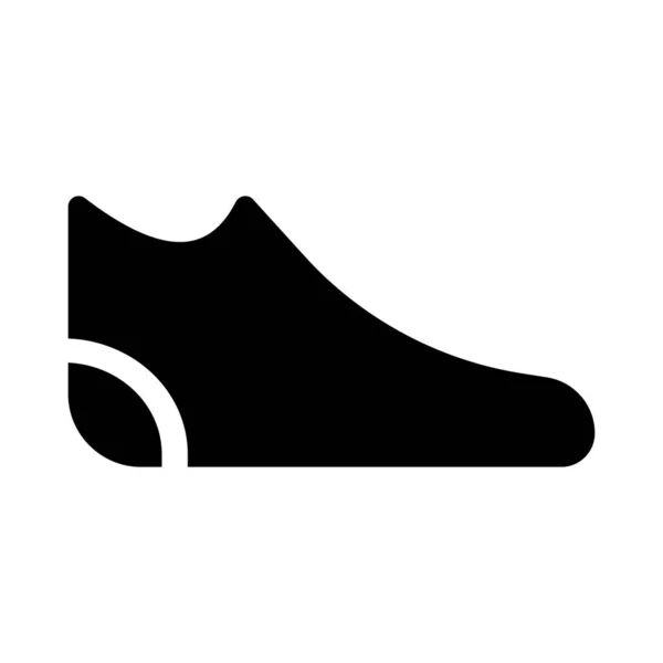 Chaussures Glyphe Plat Vecteur Icône — Image vectorielle