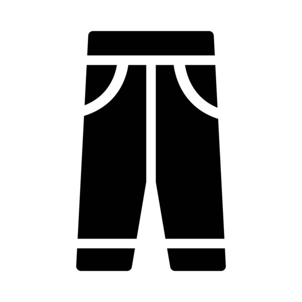 trouser glyph flat vector icon