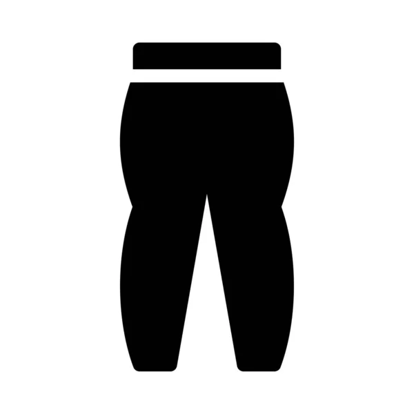 Icona Vettoriale Piatta Del Glifo Del Pantalone — Vettoriale Stock
