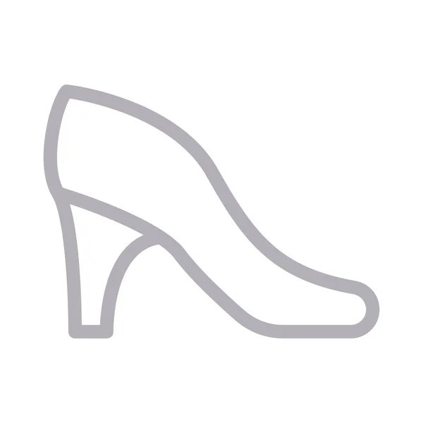 Icona Vettoriale Linea Colore Stiletto — Vettoriale Stock