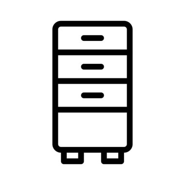 kabine ince çizgi vektör simgesi