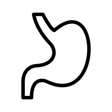 sindirim ince hat vektör simge