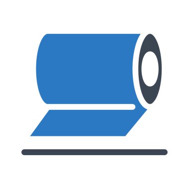 rulo glif renk vektör simgesi