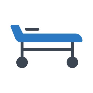 Yatak glif simge renk vektör