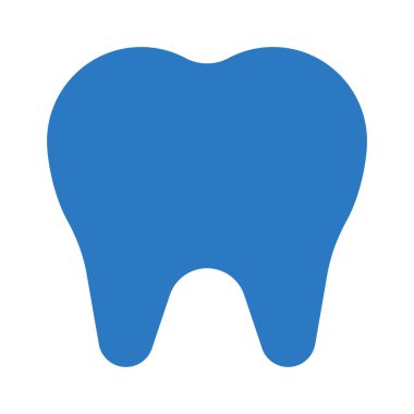 Diş glif renk vektör simgesi