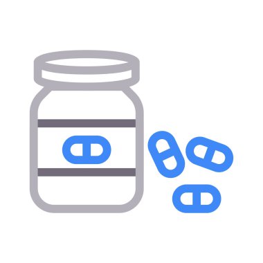 Pills renk çizgi vektör simgesi