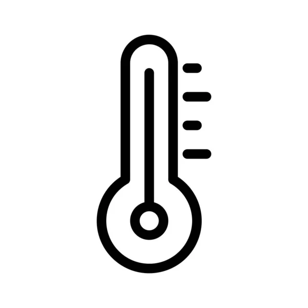 Termometer Tunn Linje Vektor Ikon — Stock vektor