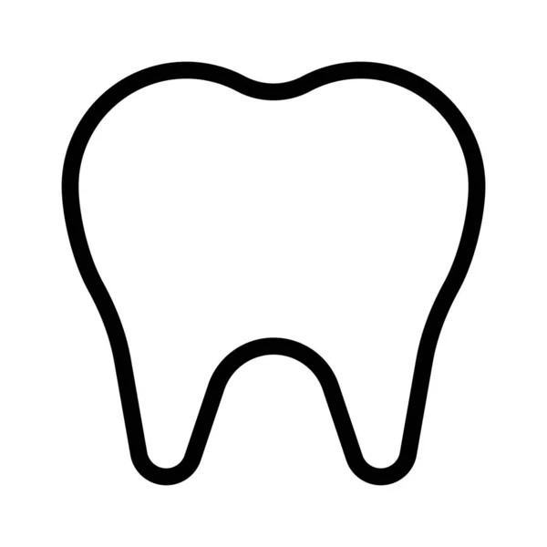 Dental Thin Line Vector Icon — Stock Vector