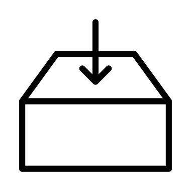 çekmece ince çizgi vektör simgesi