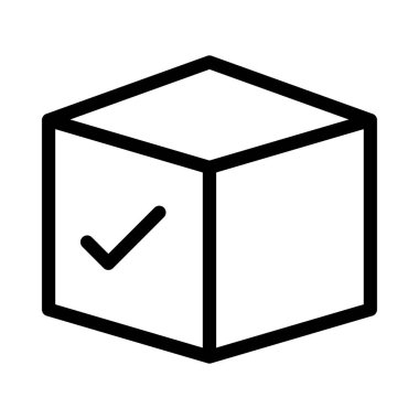 kurye ince çizgi vektör simgesi