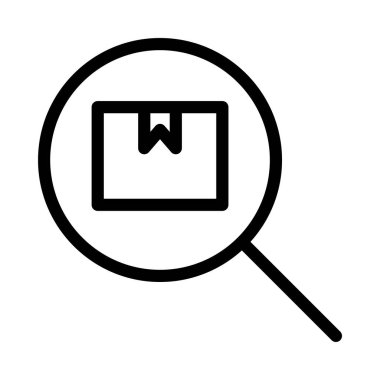 İnce Satır Vektör Simgesi Kutusu