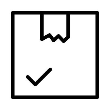 kurye ince çizgi vektör simgesi