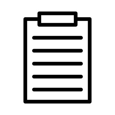 Belge ince çizgi vektör simgesi
