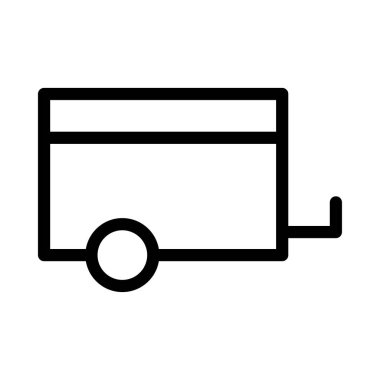 kargo ince çizgi vektör simgesi