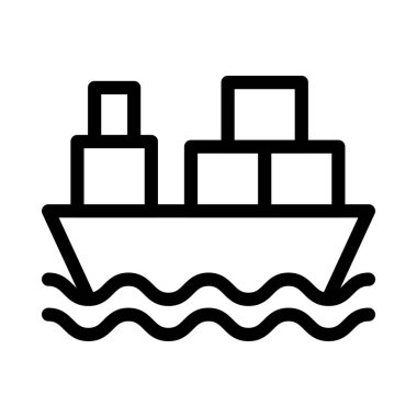 seyir ince çizgi vektör simgesi